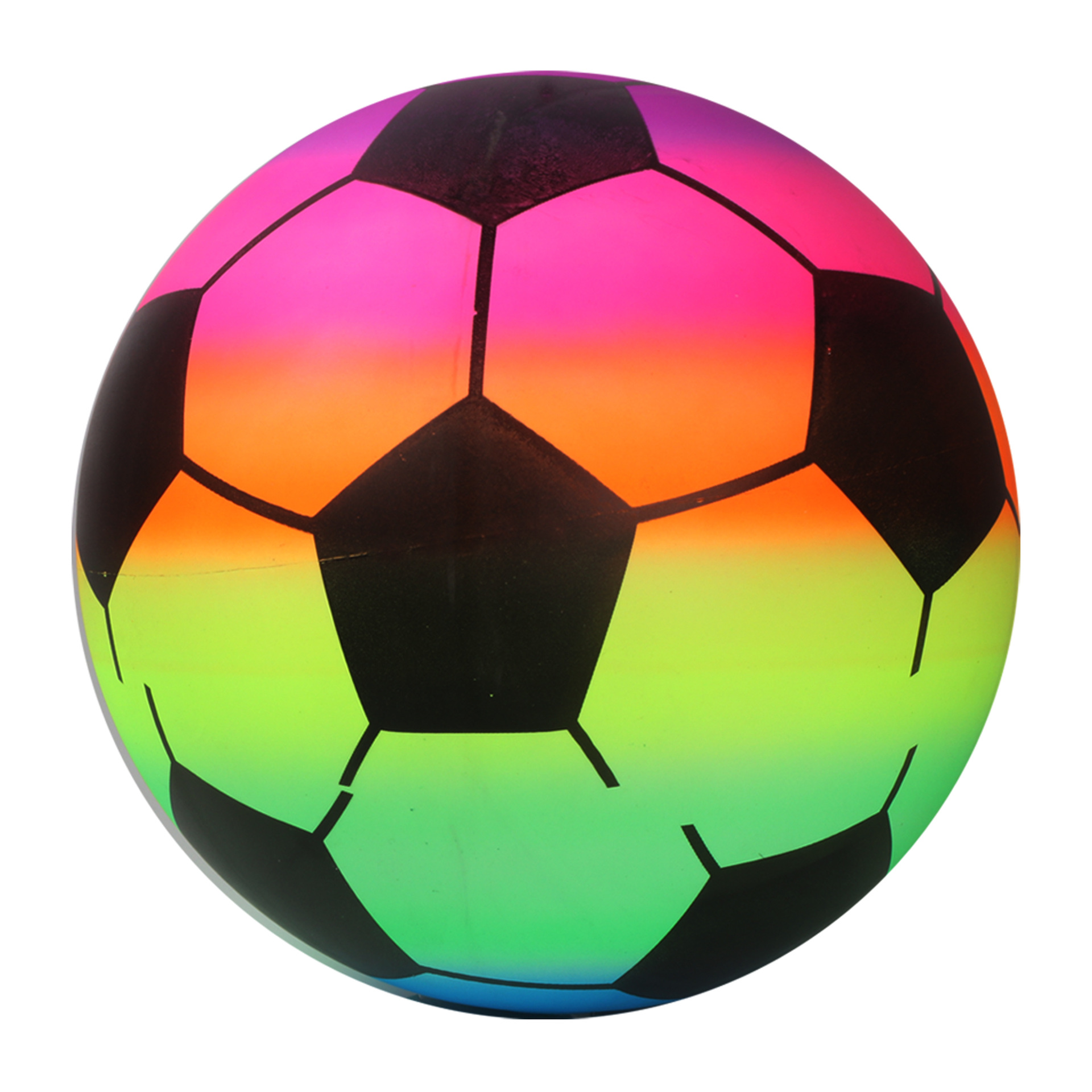 Cross Border Rainbow Ball 9 Inch Printed Football Basketball Rainbow Ball Set Inflatable Toy Ball Children Inflatable Ball Toy