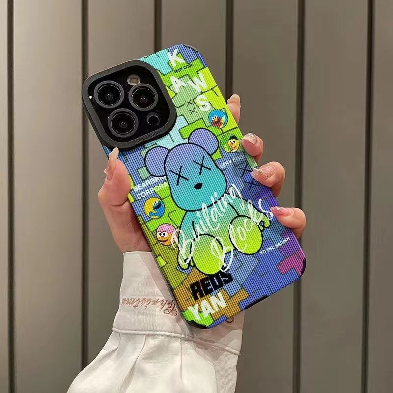 適用彩色暴力熊蘋果13promax手機殼新款iPhone13防摔保護套14prom