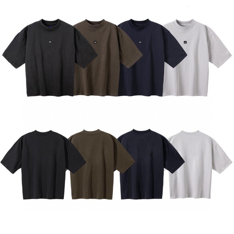 KANYE KANYE Same Style TEE Tripartite Joint Letter Printed Short Sleeve American Fashion Brand High Street Men's and Women's Couples T-shirt