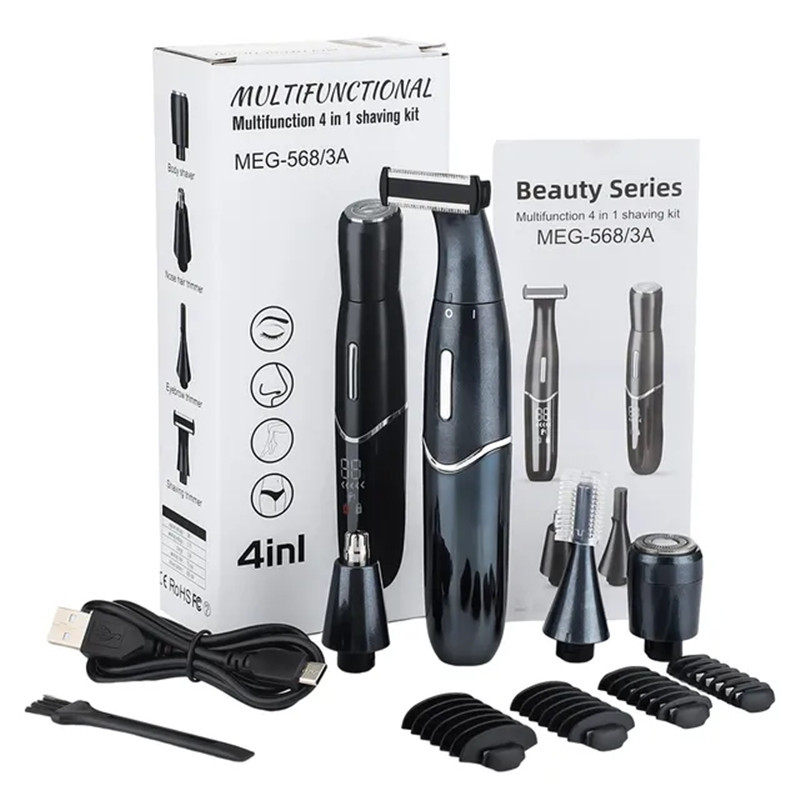 Cross-border charging multi-functional women's shaver electric eyebrow trimmer privates epilator men's shaver nose hair device