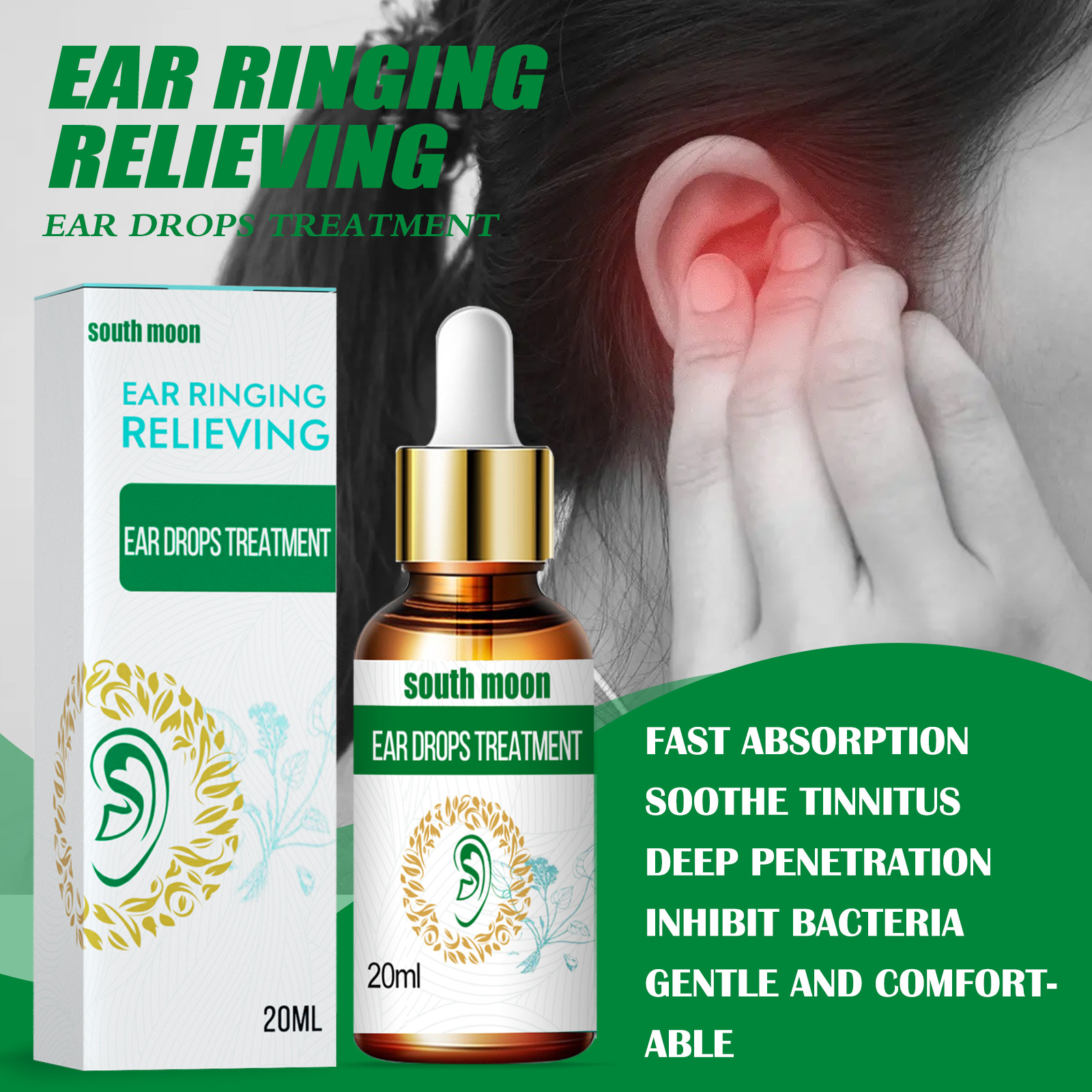 South Moon Ear Care Liquid Ear Drops Gentle Nourishing Gentle Daily Cleaning Ear Care Liquid