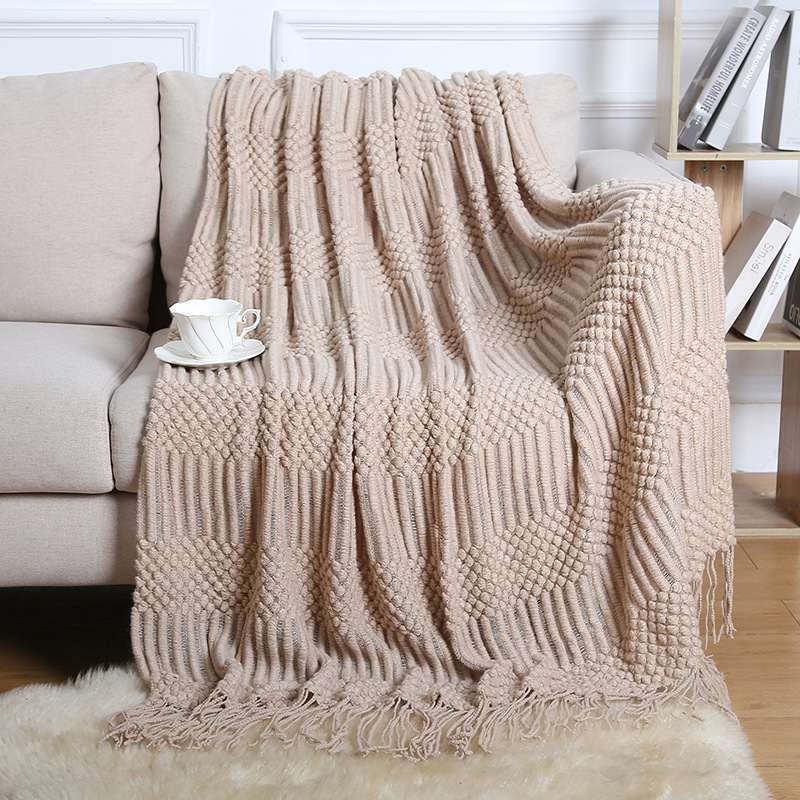 Pineapple ins Nordic style bubble lunch break artifact summer blanket lightweight knitted blanket home sleeping blanket sofa