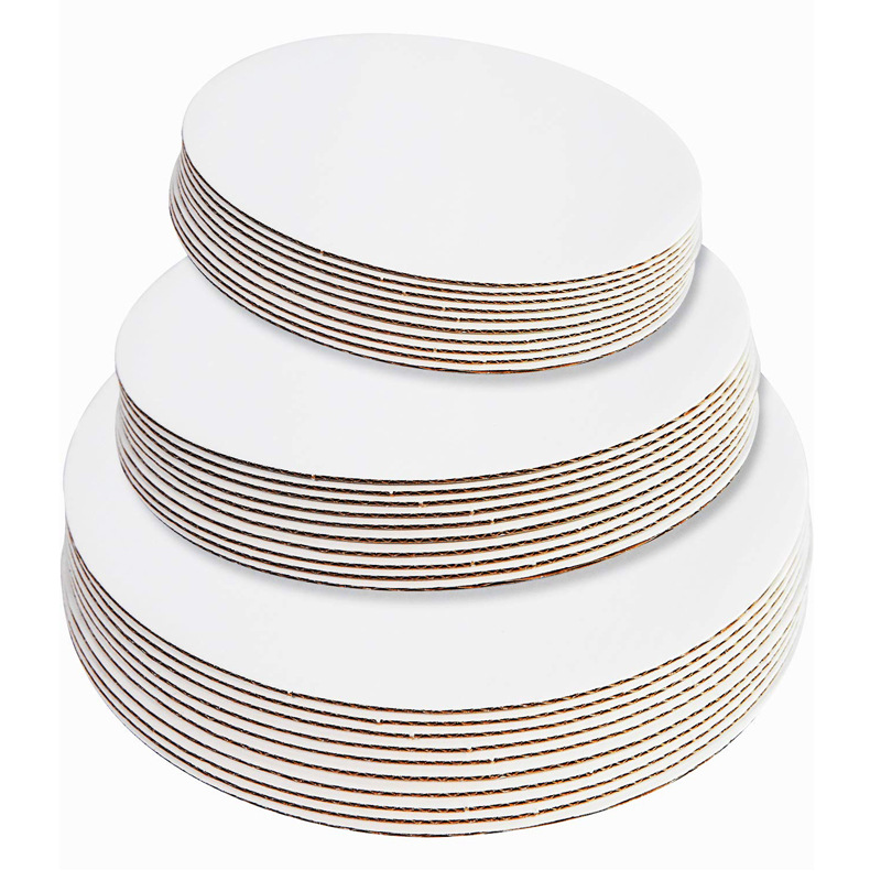 Factory direct white cake base round corrugated paper cake mat cake tray cake board