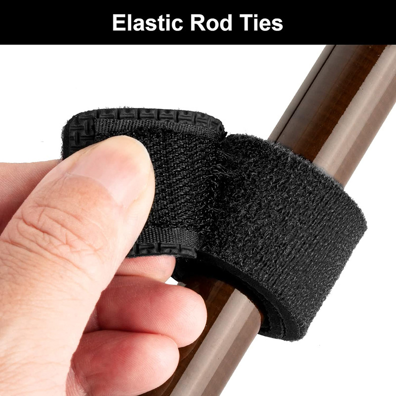 Fishing rod strap Velcro beam rod strap elastic strap non-slip fishing bandage fishing gear fixing belt Luya tie rod strap