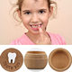 Modern Simple Baby Deciduous Teeth Box Children's Teeth Collection Commemorative Box for Fetal Hair Umbilical Cord Preservation Wooden Box