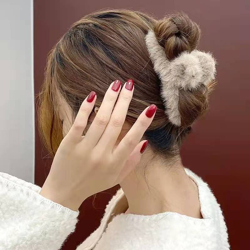 11cm autumn and winter large plush gripper head shark clip live live stall diy jewelry wholesale