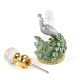 1; Green White Drilling Bird 4ml; Glass Metal