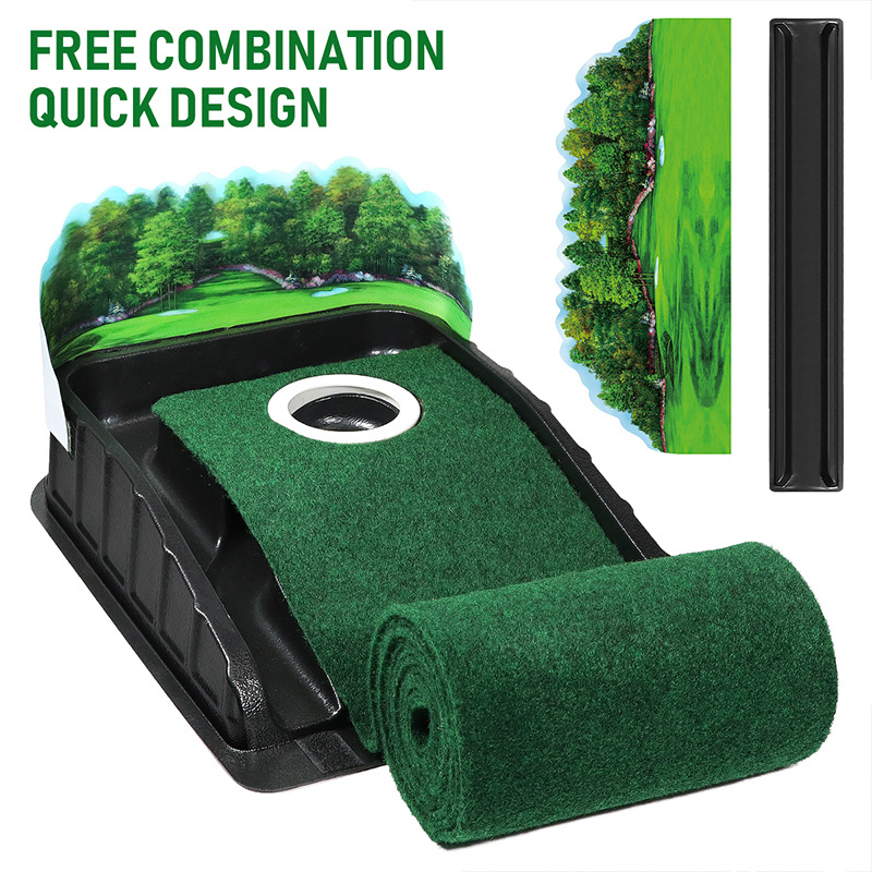 New single hole 3D arrow cross-border in stock portable golf green indoor and outdoor putter trainer manufacturer