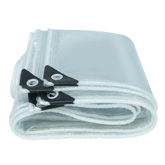 Transparent Rainproof Cloth Thickened Waterproof Cloth Large Row Cover Goods Rain Cover Soft Glass Outdoor Balcony Windshield Tarpaulin