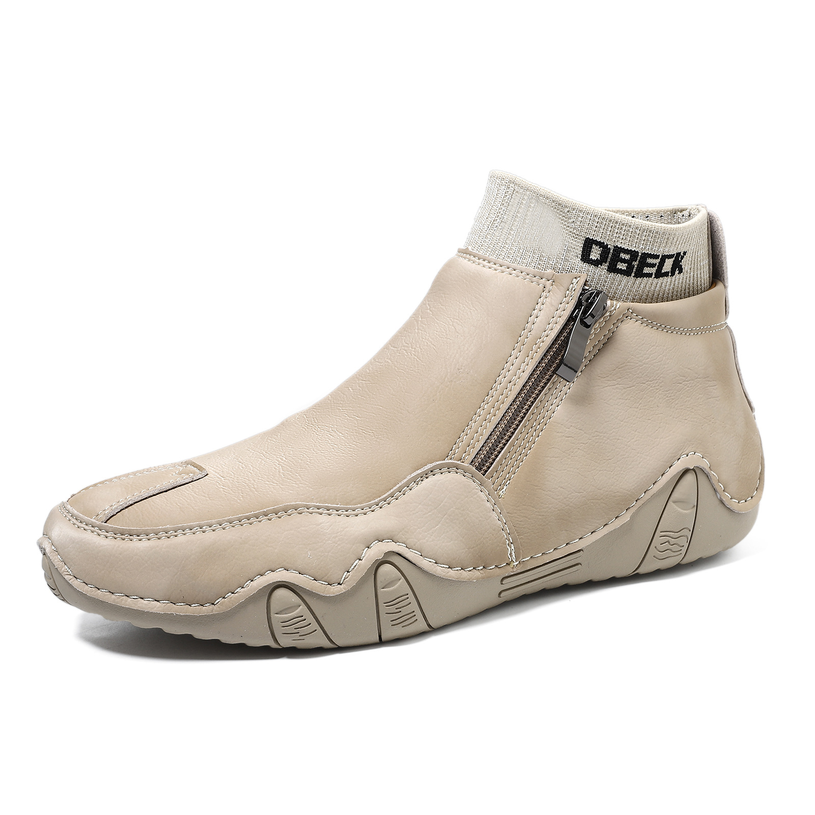 Cross-border hot fleece-lined Martin boots men's plus size men's shoes high-top wear-resistant men's boots outdoor casual shoes warm cotton shoes