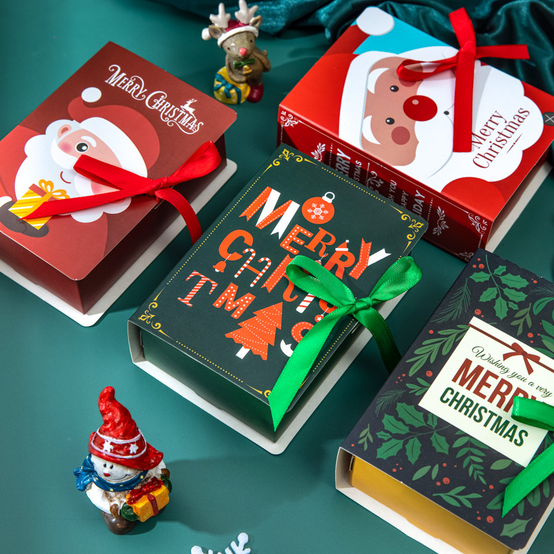 New Christmas Candy Box Gift Box Paper Box Creative Magic Book Series Christmas Eve Sugar Box