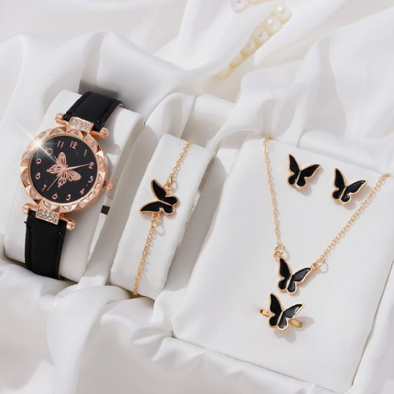 SHEIN Duoduo Cross-border New Explosions Women's Bracelet Watch Fashion Simple Butterfly Five-piece Watch Set