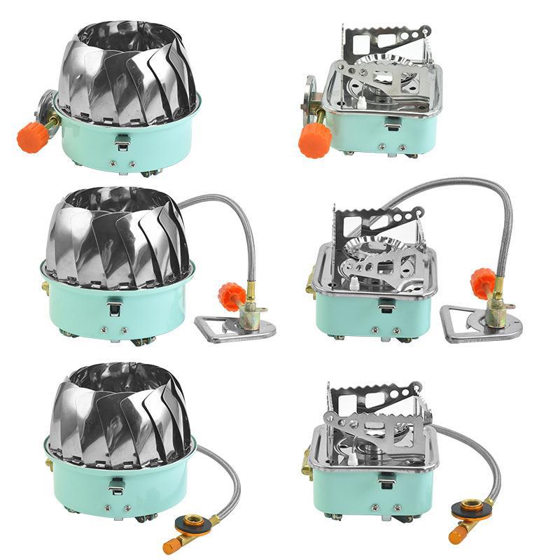 Factory spot small square furnace windproof furnace head camping gas furnace head outdoor stove camping gas wholesale