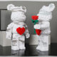 Violent Blocks Bear Assembled Ornaments Compatible with Lego Cyber Red Blocks Small Particles Educational Toys Assembled Adult Gifts
