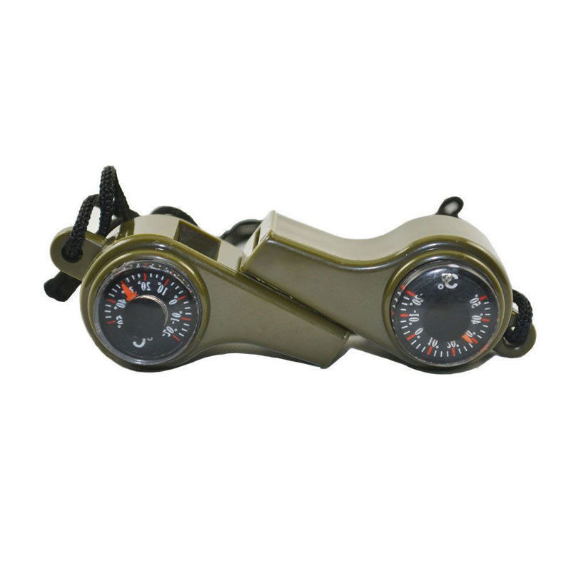 Outdoor Multi-functional three-in-one whistle life-saving whistle with Compass thermometer competition referee whistle