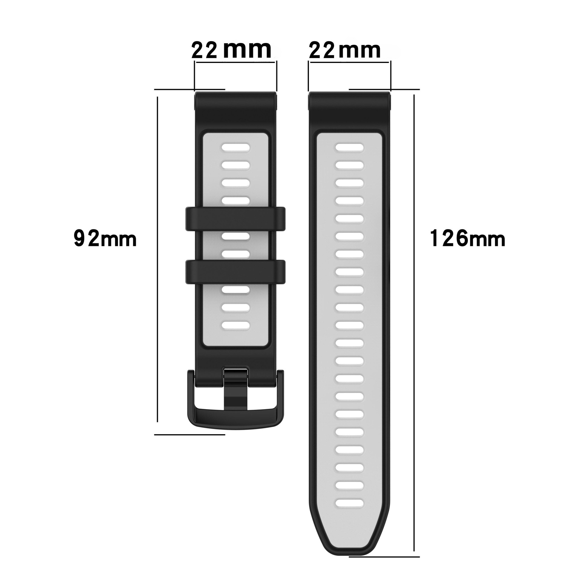 For garmin Forerunner 965 Official Same Two-color Silicone Strap 955 Replacement Strap