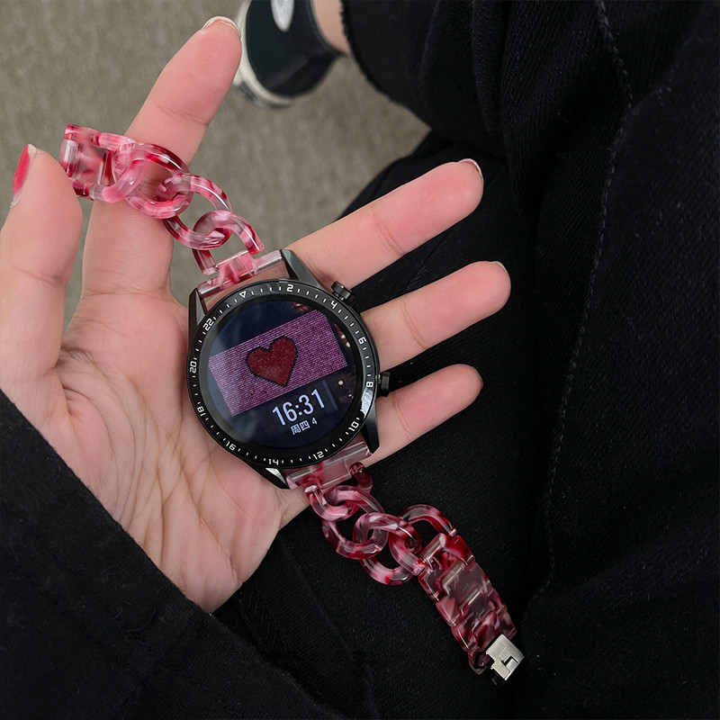 For Huawei Watch GT2pro glory magic Dream series Transparent denim chain 22mm strap