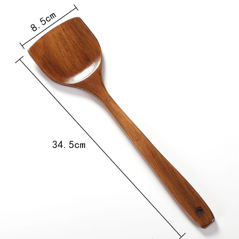 (Free shipping) Wooden 39cm spatula bamboo spatula wholesale non-stick pot smokeless pot long handle wooden spatula manufacturers