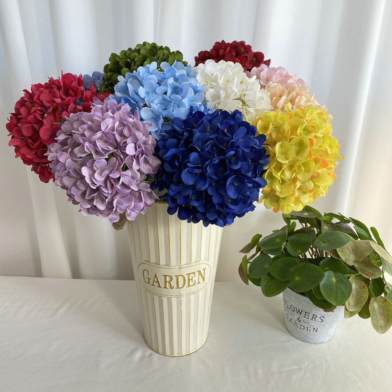 Ziyan single sanding hydrangea DIY wedding hydrangea artificial flower photography props ornaments fake green plants