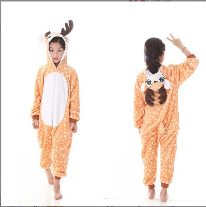 Children's Tigger baby cartoon animal one-piece pajamas winter flannel children's romper homewear