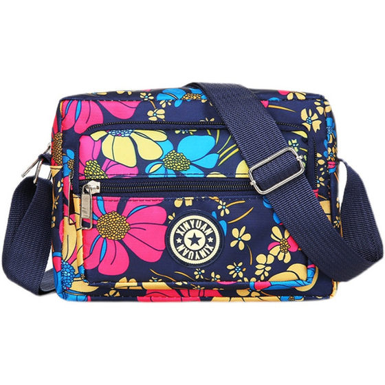 Wholesale Bag Women's New Oxford Cloth Shoulder Crossbody Bag Mother Bag Middle-aged and Elderly Floral Cloth Bag Canvas Stall Bag