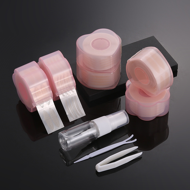Water Sticky Lace Double Eyelid Sticker Korean Pure Elegant Flower Boxed Water Mesh Beauty Eye Sticker Three-Piece Set of Tools