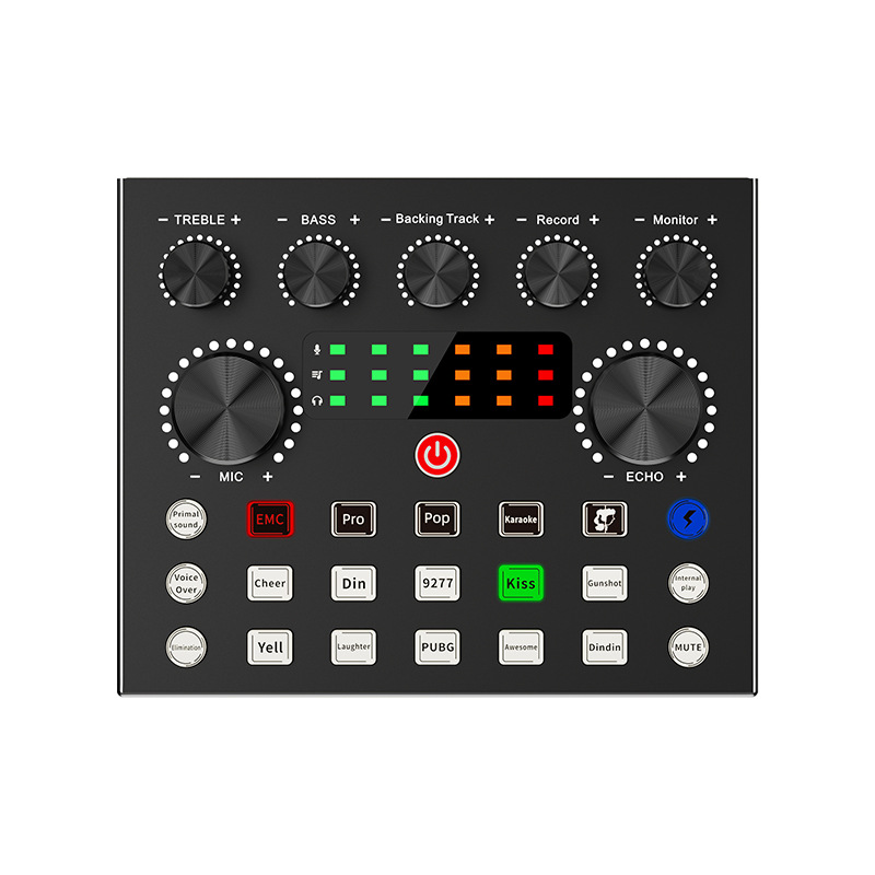 v8s sound card dual mobile phone live broadcast compatible with multi-platform anchor live broadcast singing commonly used in both Chinese and English
