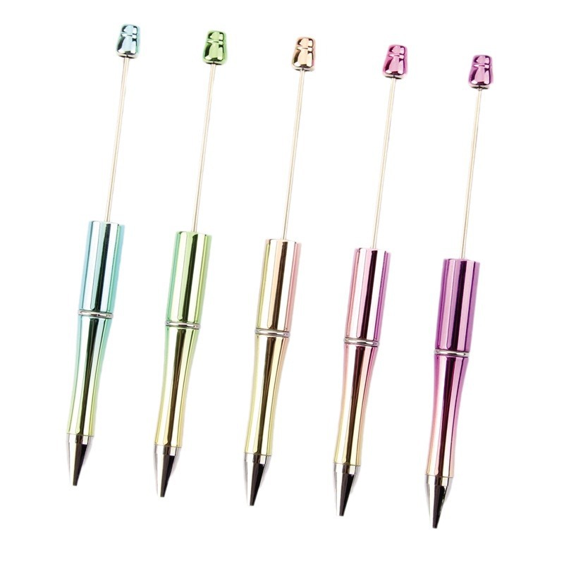 Creative DIY plastic gradient beaded pen personality ballpoint pen advertising gifts beaded pen spot wholesale