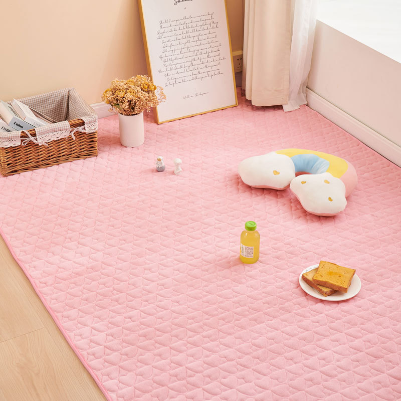 Cross-border plush carpet bedroom bedside blanket living room floor mat children thickened climbing mat simple household imitation rabbit fur mat