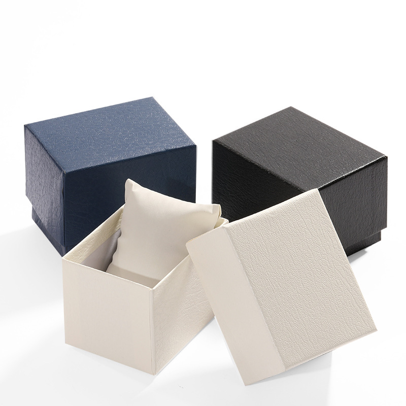 Spot rectangular imitation leather watch box heaven and earth cover watch box exquisite paper gift box watch box hot stamping logo