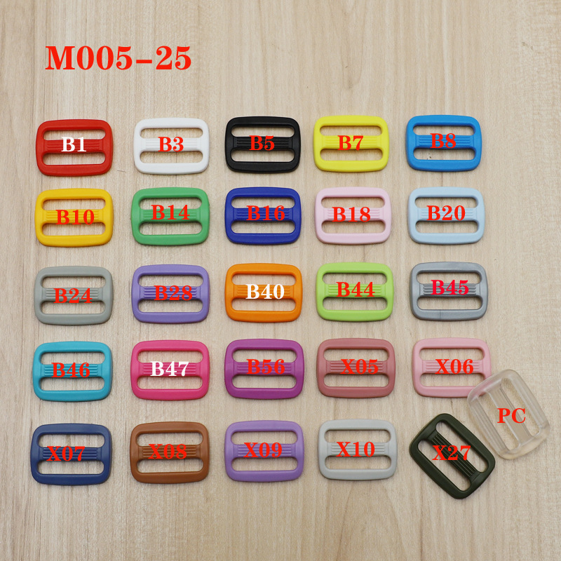 M005-25 Hualian plastic three-gear buckle Japanese buckle adjustment buckle non-slip luggage accessories buckle backpack buckle 25mm