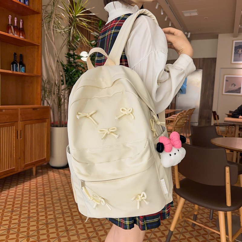 Zaino scolastico morbido in stile giapponese Ins con fiocco_voghion.com