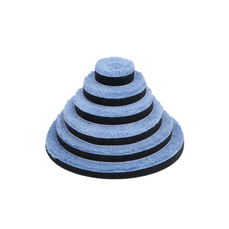 Ultra-fine fiber wax collecting plate car beauty waxing self-stick towel wax collecting special plate paint polishing sponge Blue