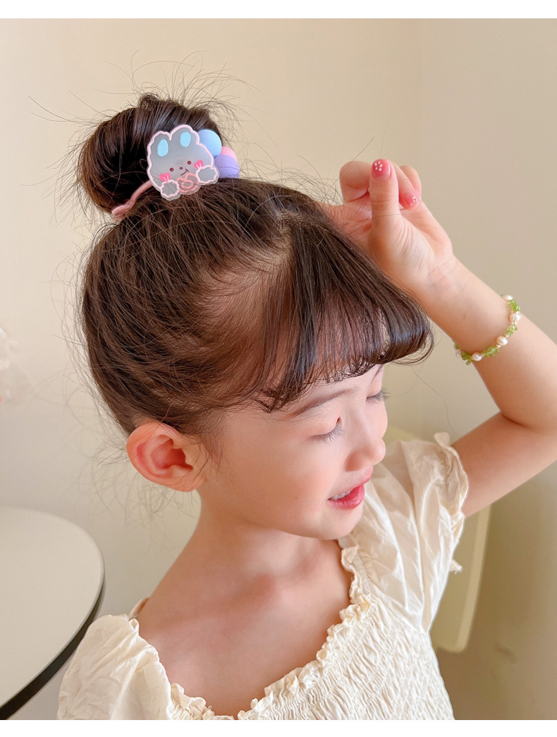 Korean Girl's Hair Ring Baby's Hair Rope Does Not Hit Hair Rope Little Girl's Pony Tail Hair Rope Children's High Elastic Rubber Tendons
