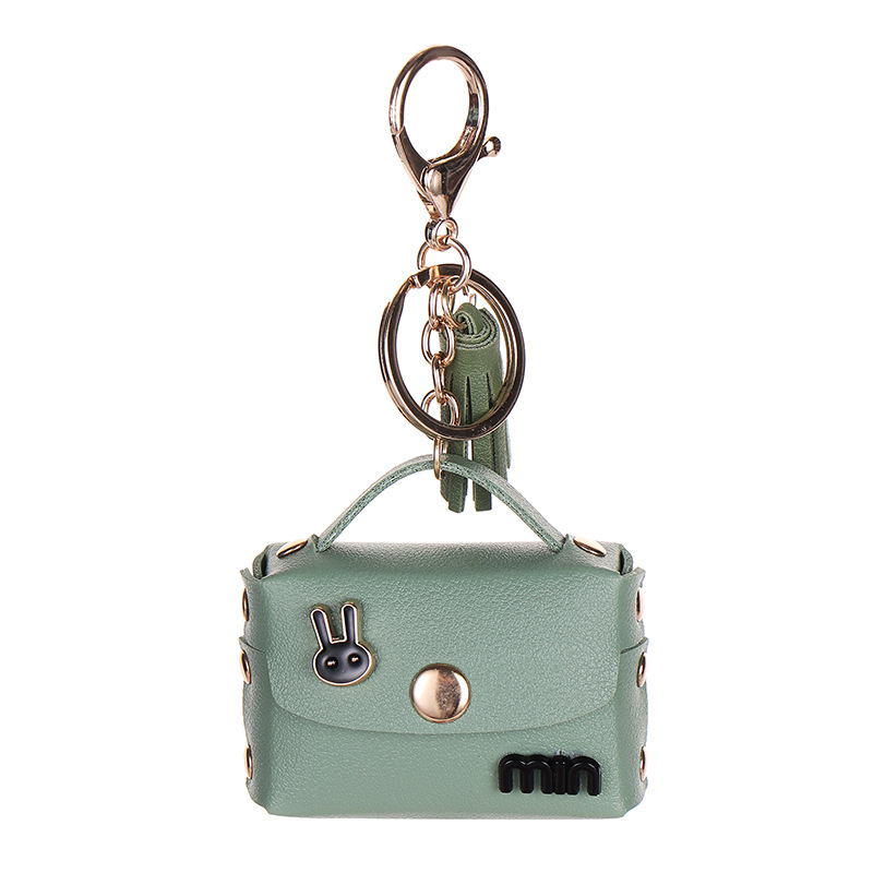 Internet Celebrity Imitation Leather Headphone Storage Bag Three Generation Bluetooth Headphone Set Apple Wireless Bluetooth Headset Keychain Bag