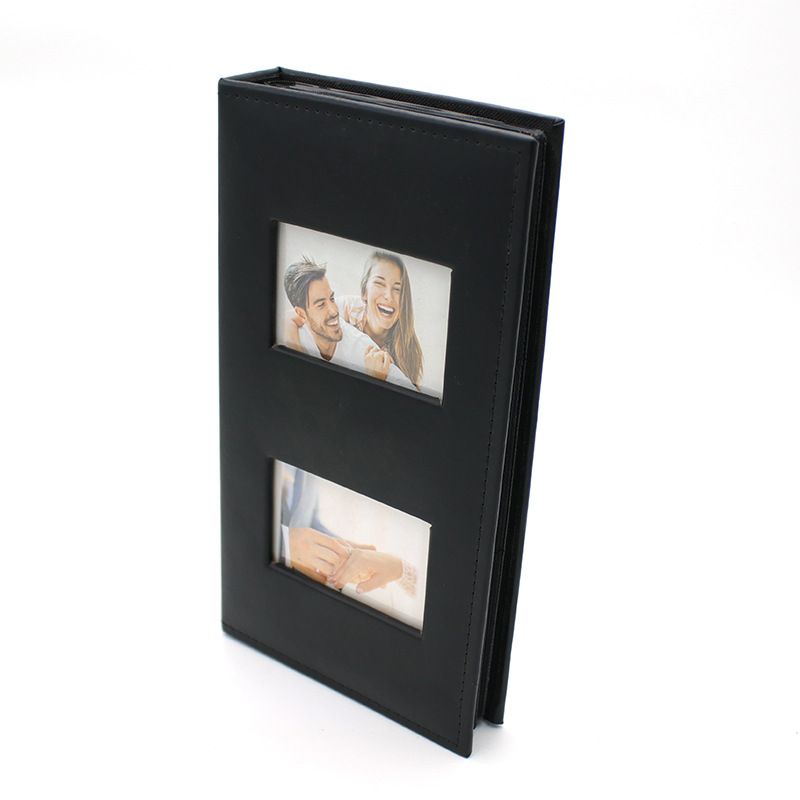 Cross-border leather 6-inch 300-piece capacity album single window double window insert photo book cloth cover same style available