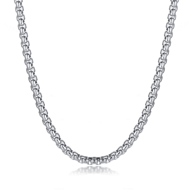 Titanium steel pearl chain with chain surface width 2MM/3MM/4MM/5MM/6MM/7MM pendant steel necklace NC-100