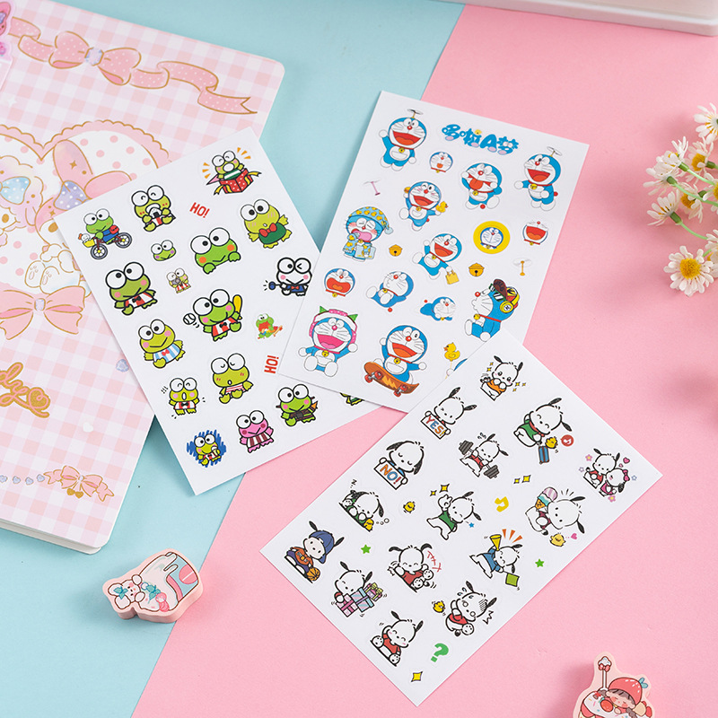 Sanrio Sticker Cartoon Sticker Parchia Dog Egg Boy Cute Sticker Daily Necesties Decorative Waterproof Sticker Wholesale