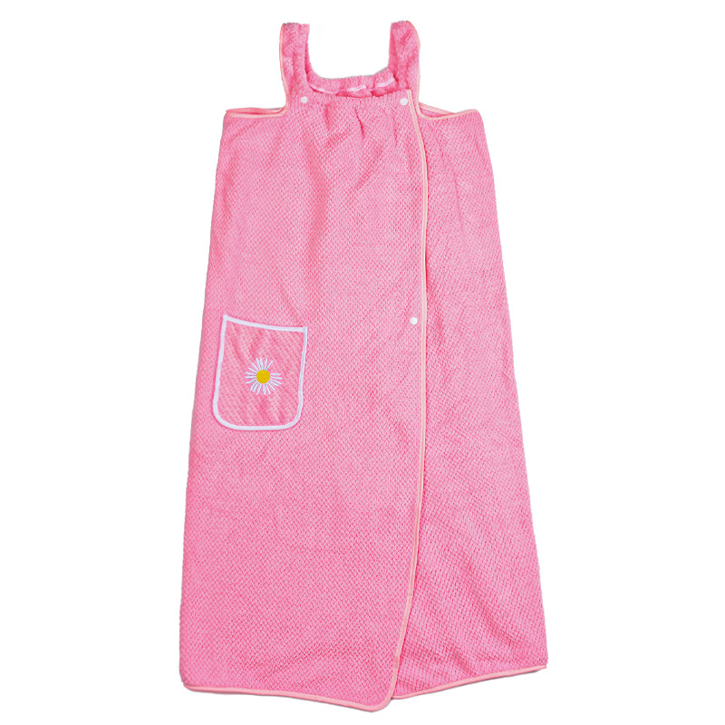 Pineapple Dress Wearable Bath Towel Women's Sling Bathrobe Soft Adult Household Absorbent Bath Large Size Bathrobe