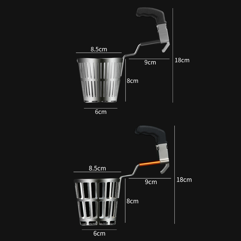 Commercial 304 stainless steel hot pot shabu-shabu funnel opening and closing type thickening Internet celebrity boiling brain artifact hook colander