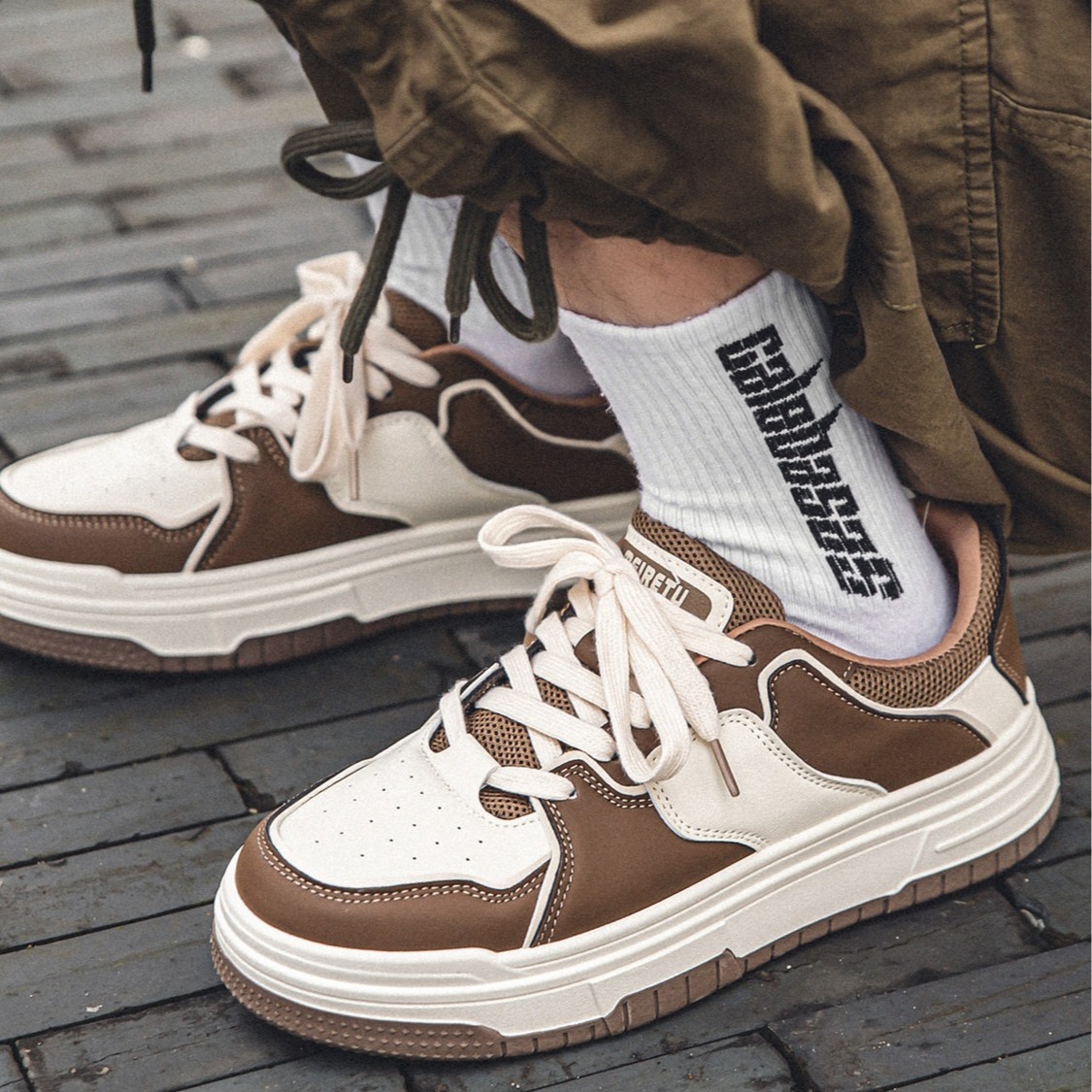 Spring 2024 New Internet Celebrity Shoes Men's Ins Trendy All-match Niche Students American Shoes Thick Sole sneaker Men