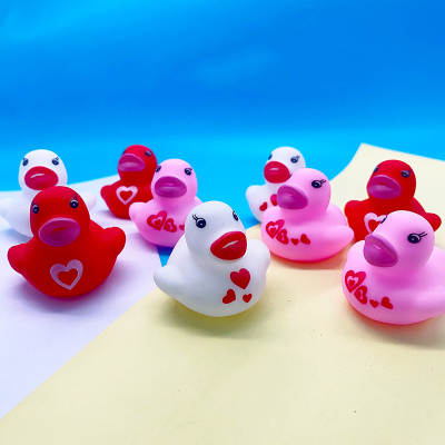 Amazon Cross-border Valentine's Day Love Duck Set Pink Printed Yellow Duck Children's Pinch Call Toy