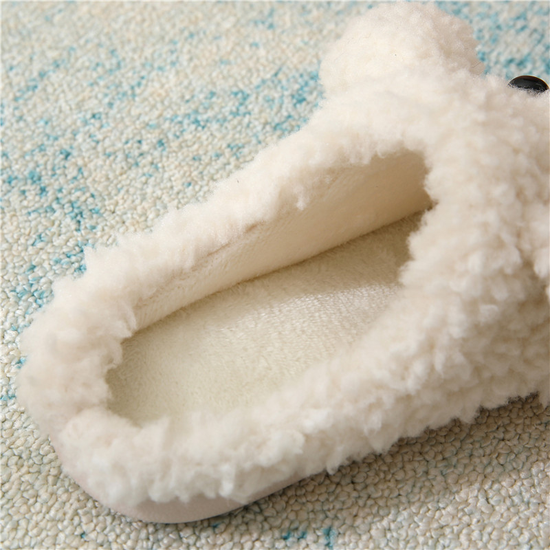 Winter indoor non-slip cotton slippers women's cartoon bear teddy dog bag slippers soft household fluffy slippers wholesale