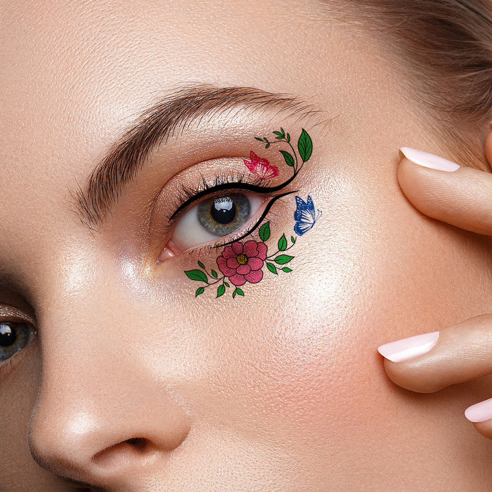 Eyelash tattoo stickers waterproof and sweat-proof disposable good cleaning TikTok same style stickers lower eyelash makeup simulation stickers