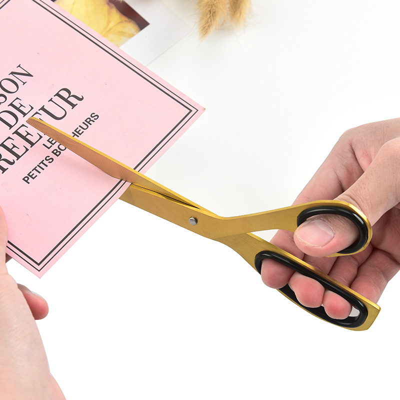 Nordic Scissors Asymmetric Scissors Golden Office Scissors ins Opening Cutting Festive Scissors