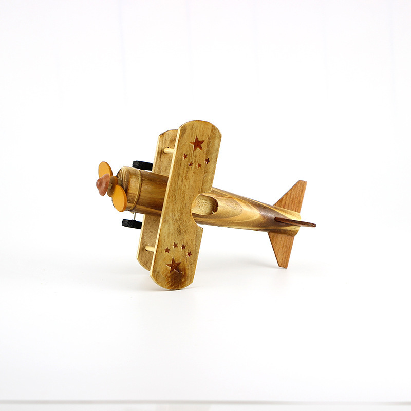 New wooden aircraft military model toy children's simulation decompression aviation home desktop decoration factory wholesale