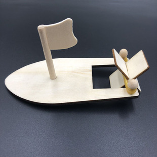 Coloring DIY sailboat handmade wooden diy coloring ship Scientific small experiment wooden diy sailboat