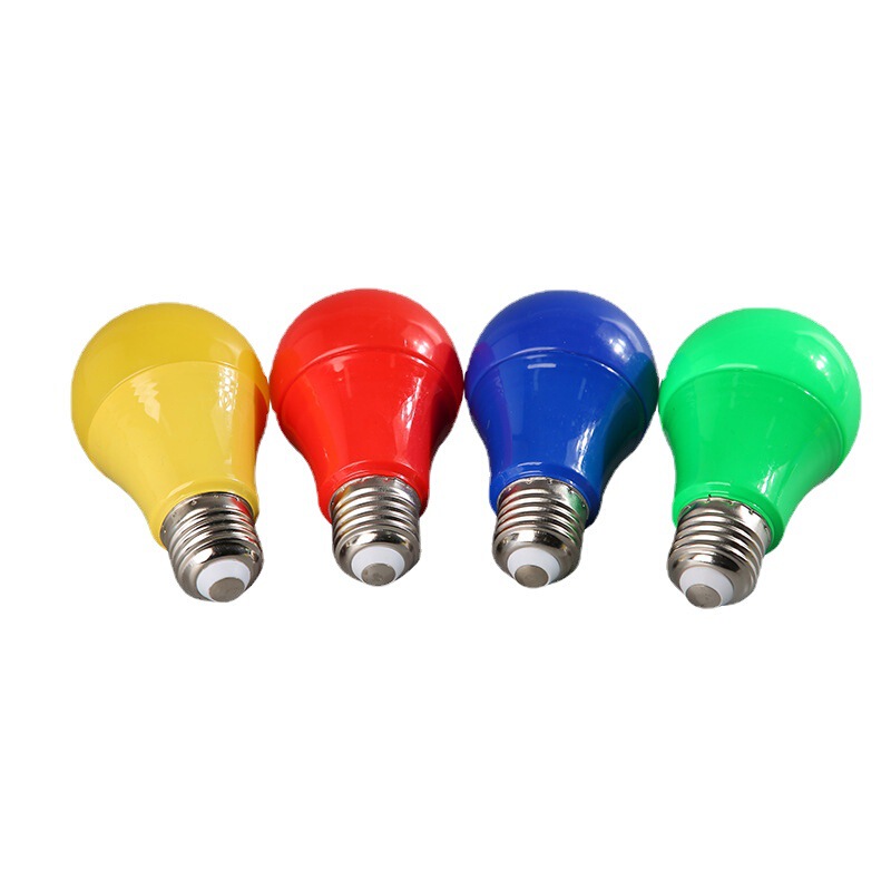 Ledカラープラスチックバッグアルミ電球a60電球寝室リビングホテルレストラン装飾電球雰囲気ランプ照明灯|undefined