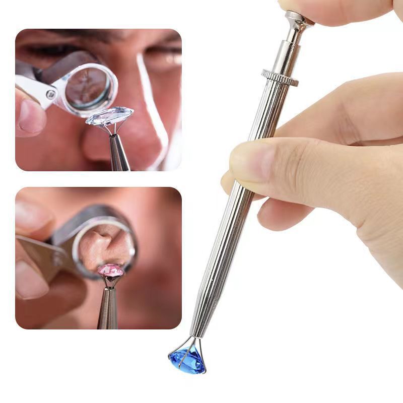 Aluminum Alloy Gem Holder Bare Diamond Grab Use Gem Zircon Diamond Jewelry Tweezers Jewelry Equipment Tools
