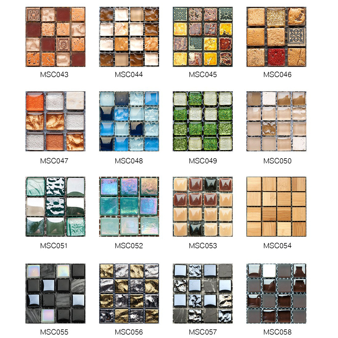 MSC043-058 foreign trade mosaic stickers creative tile stickers home decoration DIY waterproof wall stickers floor stickers